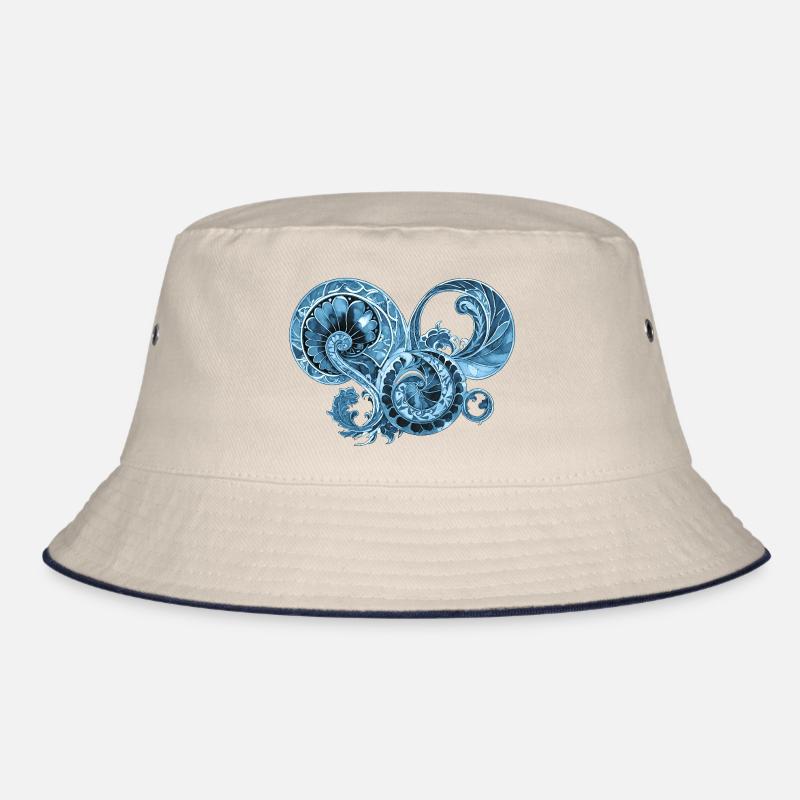 Blaues Ornament Bucket Hat