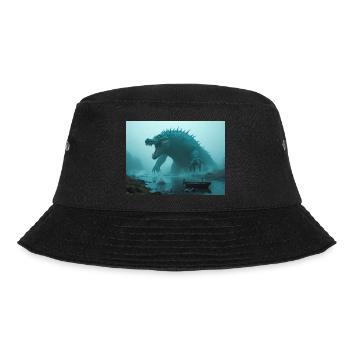 Afanc, keltisch-walisisches Seeungeheuer einer alten Legende - Bucket Hat - Schwarz - Vorne - Lela (165cm)
