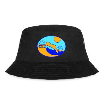 2 Schildkröten Strand Pärchen Verliebt küssen Meer - Bucket Hat - Schwarz - Vorne - Lela (165cm)