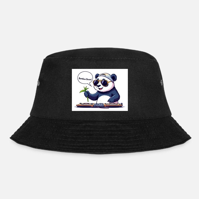Panda DJ avec Lunettes et Bâton de Bambou - Bob - noir