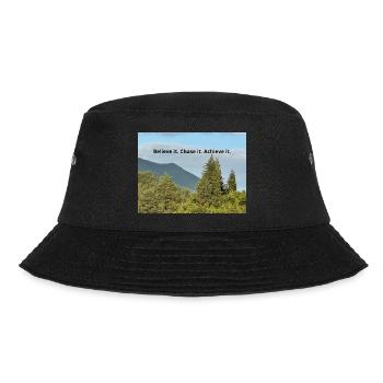 Inspirational Nature Quote on Forest Scene - Bucket Hat - black - Front - Lela (165cm)
