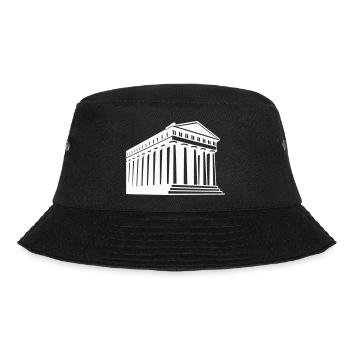 Antike griechische Tempelillustration - Bucket Hat - Schwarz - Vorne - Lela (165cm)