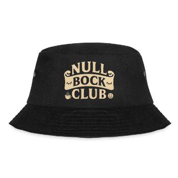 Null Bock Club – Statement Saying Funny - Bucket Hat - black - Front - Lela (165cm)