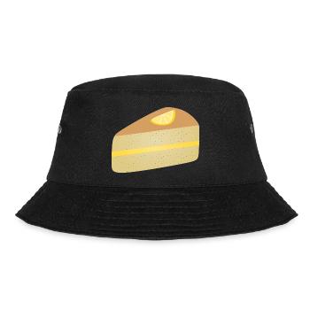 Zitronenscheibe Mohnkuchen Dessert Zitrus - Bucket Hat - Schwarz - Vorne - Lela (165cm)