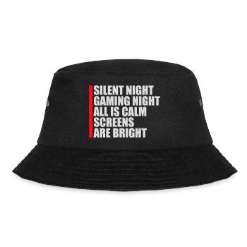 Silent Night Gaming Night All Calm Screens Bright - Bucket Hat - Schwarz - Vorne - Lela (165cm)