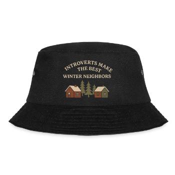 Cabincore Gemütliche Winter-selbstfürsorge-saison - Bucket Hat - Schwarz - Vorne - Lela (165cm)