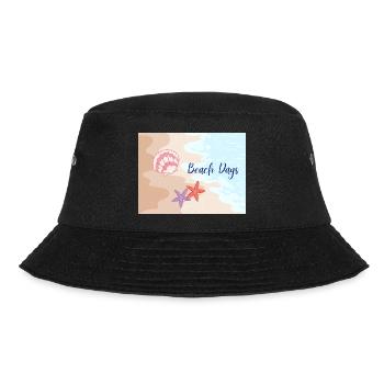 Beach Days Strandmotive Seestern - Bucket Hat - Schwarz - Vorne - Lela (165cm)