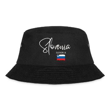 Made in Slovenia, slowenischer Stolz - Bucket Hat - Schwarz - Vorne - Lela (165cm)