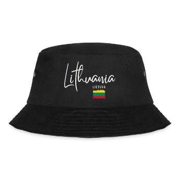 Lithuanian roots, flag of Lithuania - Bucket Hat - black - Front - Lela (165cm)