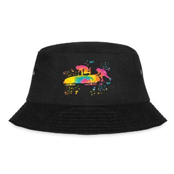 Bobfahrer Bobschlitten Zweierbob - Bucket Hat - Schwarz - Vorne - Lela (165cm)