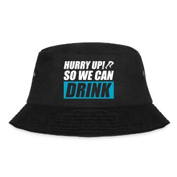So we can drink funny running jogging runner - Bucket Hat - black - Front - Lela (165cm)