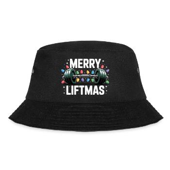 Christmas Weightlifting Barbell Merry Liftmas - Bucket Hat - black - Front - Lela (165cm)