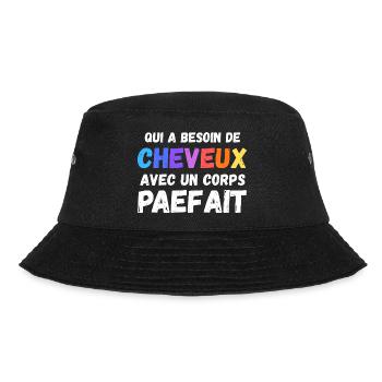 Man Humour Bald Gift Man Humour Joke Baldness - Bob - noir - Devant - Lela (165cm)