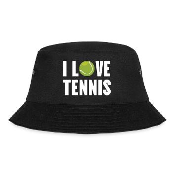 Ich liebe Tennis - Bucket Hat - Schwarz - Vorne - Lela (165cm)