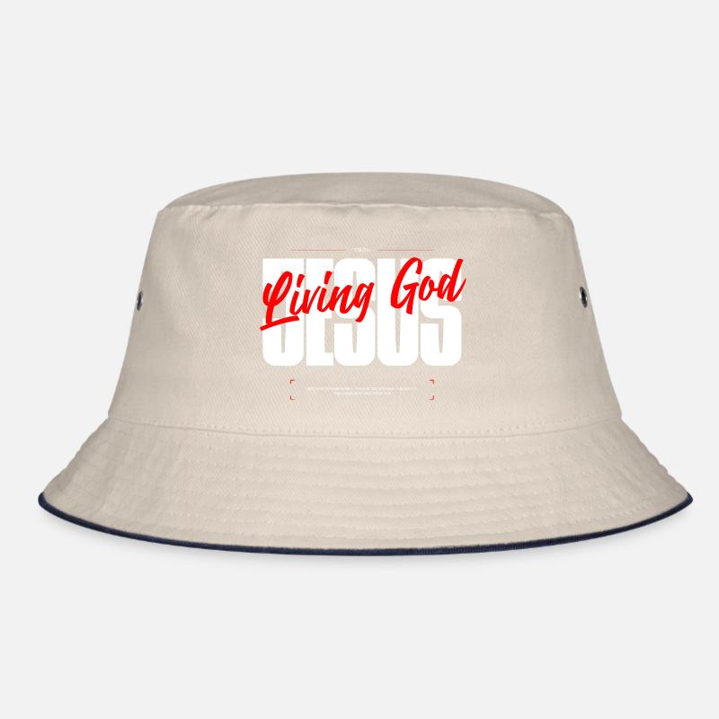 Lebender Gott Typografie Tee Bucket Hat