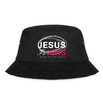 Jesus King Fette Typografie - Bucket Hat - Schwarz - Vorne - Lela (165cm)