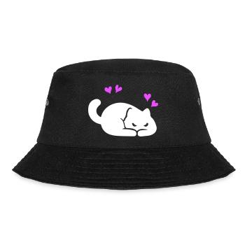 Cat Love - Bucket Hat - black - Front - Lela (165cm)