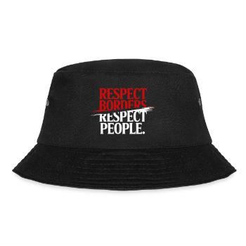 Respect Borders Respect People - Greenland - Bucket Hat - black - Front - Lela (165cm)