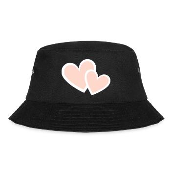 Valentinstag Pink Heart, Valentinstag - Bucket Hat - Schwarz - Vorne - Lela (165cm)