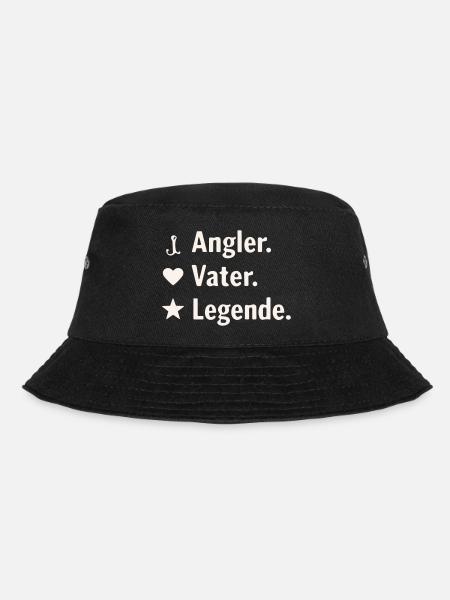 Angler Vater Legende - Bucket Hat - Schwarz