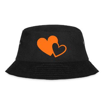 Cœur orange motif de cœur orange - Bob - noir - Devant - Lela (165cm)