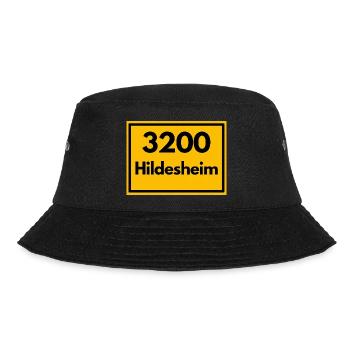 ALTE POSTLEITZAHL PLZ RETRO 3200 HILDESHEIM DOM - Bucket Hat - Schwarz - Vorne - Lela (165cm)
