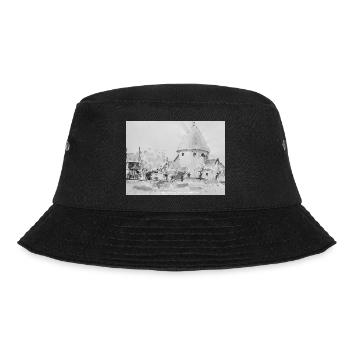 Ols Kirke, Bornholm - Bucket Hat - Schwarz - Vorne - Lela (165cm)