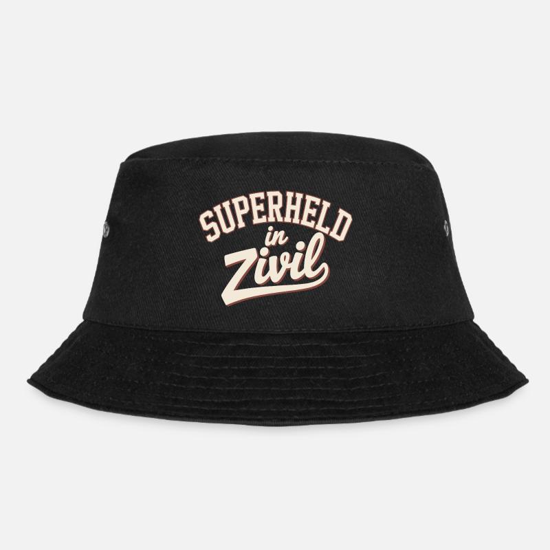 Superheld In Zivil Superhero Superhelden Kostüm - Bucket Hat - Schwarz