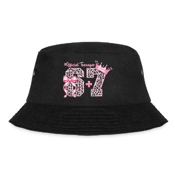13. Geburtstags-Shirt Lustiges Meme 67 Geburtstag 13 - Bucket Hat - Schwarz - Vorne - Lela (165cm)
