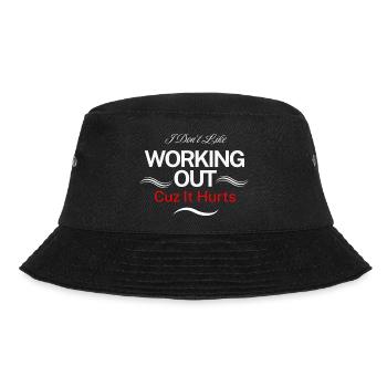 Ich mag es nicht, Sport zu machen, weil es weh tut - Bucket Hat - Schwarz - Vorne - Lela (165cm)