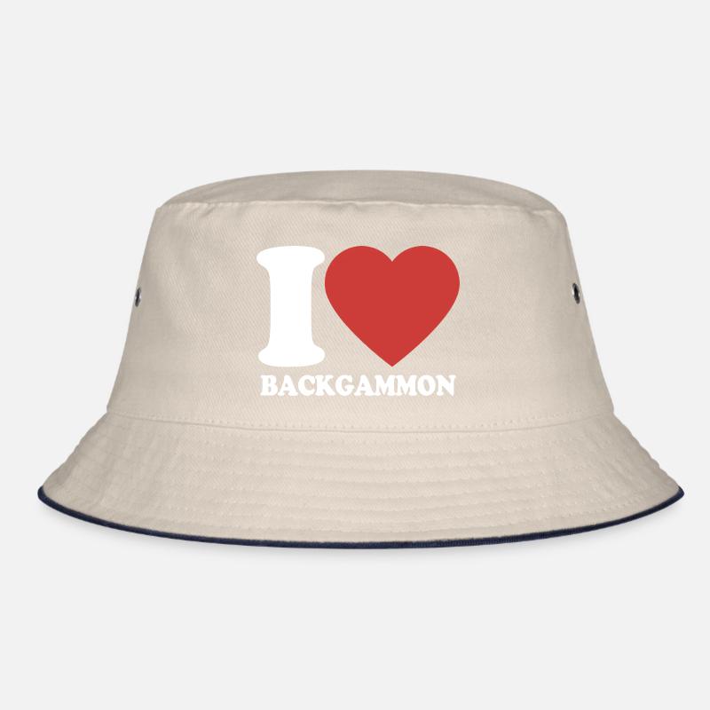 I love Backgammon | Brettspiel | Geschenk Bucket Hat