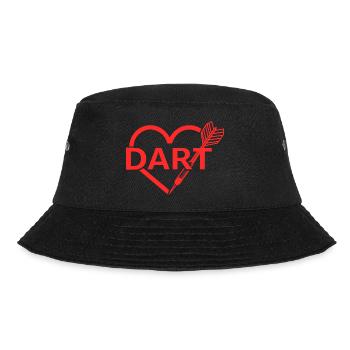 Dart Heart Dart Motif - Bucket Hat - black - Front - Lela (165cm)