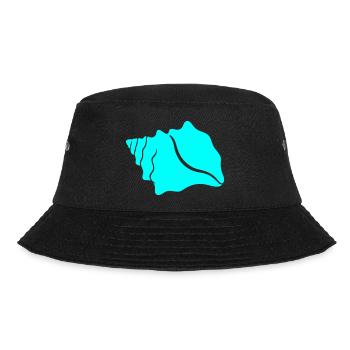 Turquoise Blue Shell Row - Bucket Hat - black - Front - Lela (165cm)