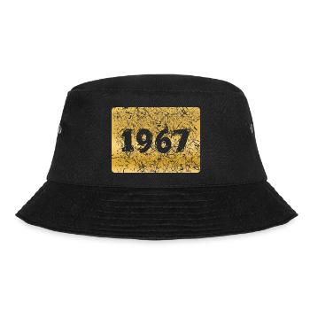 Zahl 1967 - Bucket Hat - Schwarz - Vorne - Lela (165cm)