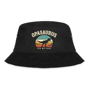 Opasaurus Opa mit Biss - Bucket Hat - Schwarz - Vorne