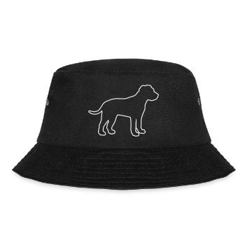 Hunde Silhouette Outline - Bucket Hat - Schwarz - Vorne