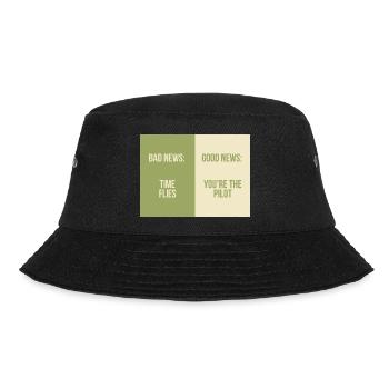 Bad News Good News – Time Flies - Bucket Hat - Schwarz - Vorne