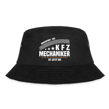 Durchatmen - Der Kfz-Mechaniker ist jetzt da - Bucket Hat - Schwarz - Vorne