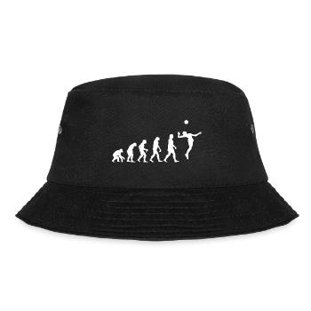 Evolution Volleyball Aufschlag Geschenkidee - Bucket Hat - Schwarz - Vorne - Lela (165cm)