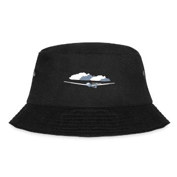 Segelflugzeug Segelfliegen Segelflieger - Bucket Hat - Schwarz - Vorne - Lela (165cm)