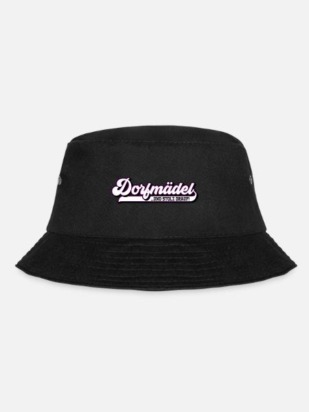 Farben änderbar | Dorfmädel Dorfmädchen - Bucket Hat - Schwarz