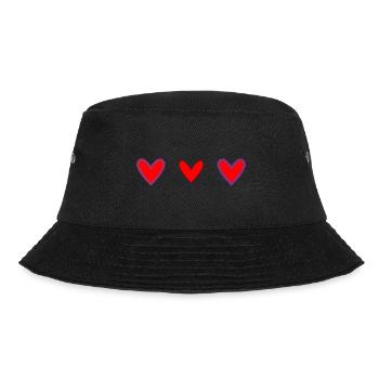 PAAR. GERADE VERHEIRATET. Junggesellinnenabschied. HEILIGER VALENTINSTAG. MARIES - Bucket Hat - Schwarz - Vorne - Lela (165cm)