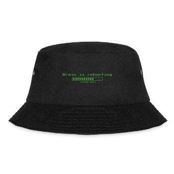 Brain is rebooting, please wait ... - Bucket Hat - Schwarz - Vorne - Lela (165cm)