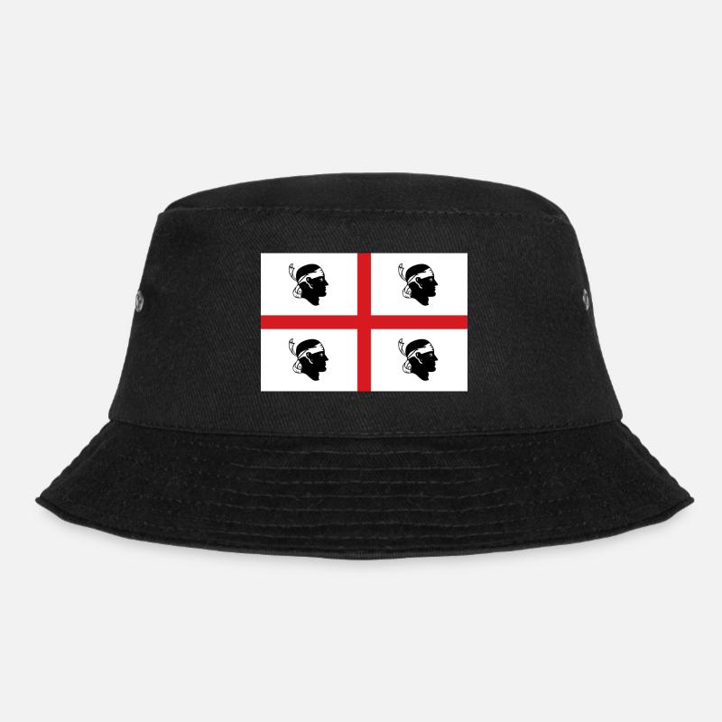 Bandiera della Sardegna - Cappello alla pescatora - nero