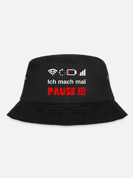 Ich mach mal Pause ! Gamer Nerd Problem Wlan Akku - Bucket Hat - Schwarz