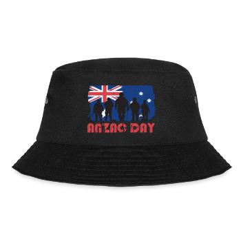 ANZAC DAY - Bucket Hat - black - Front - Lela (165cm)