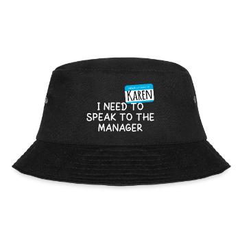 Karen Halloween Kostüm - Sprich mit dem Manager - Bucket Hat - Schwarz - Vorne - Lela (165cm)