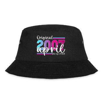16. Geburtstag Frau Magenta April Jahrgang 2007 - Bucket Hat - Schwarz - Vorne - Lela (165cm)