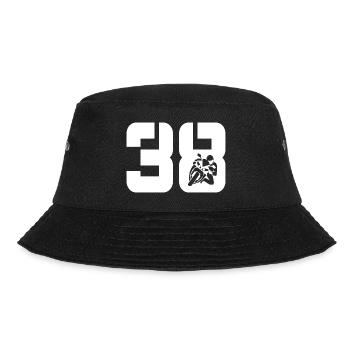 38 Motorrad Biker - Bucket Hat - Schwarz - Vorne - Lela (165cm)