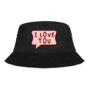 SAINT VALENTINE. bachelorette party. I LOVE YOU. I LOVE YOU. LOVE - Bucket Hat - black - Front - Lela (165cm)